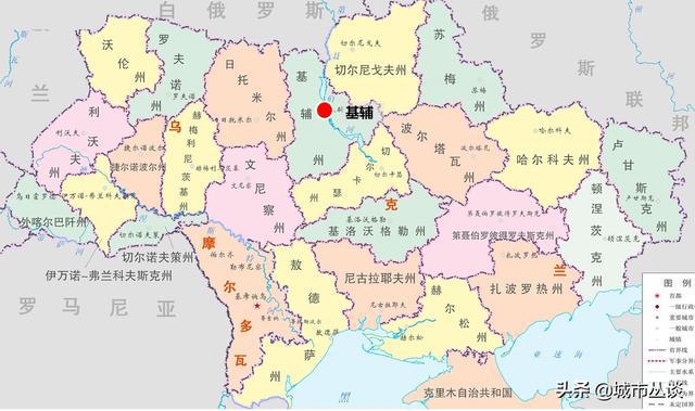 基辅在乌克兰的地理位置，东部还是西部？
